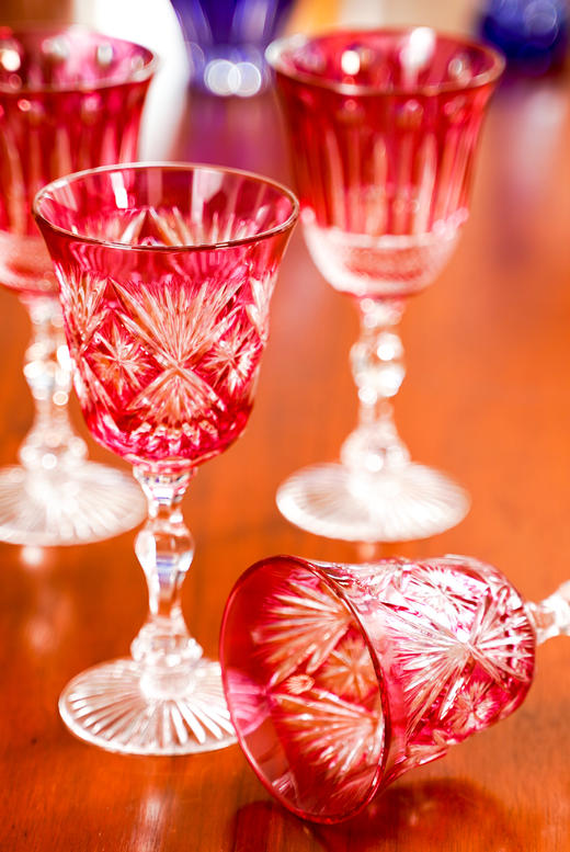 水晶高脚杯绿、金皮红、淡紫3款，货号【C145-185B】规格：87*87*175mm 商品图5