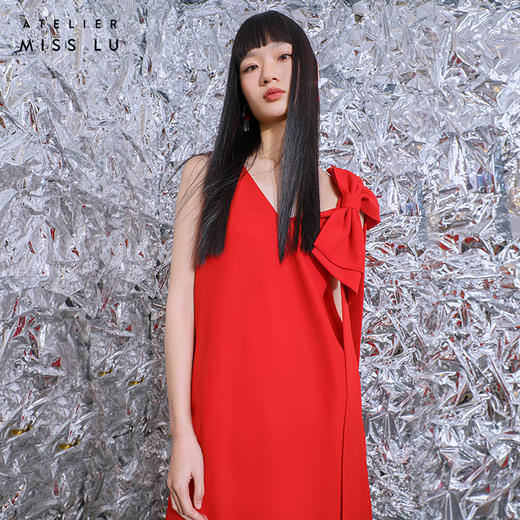 【Joyce 】蝴蝶结飘带设计礼服连衣裙/0000418 商品图2