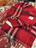 burberry专柜级经典羊绒格子围巾-酒红色 商品缩略图0