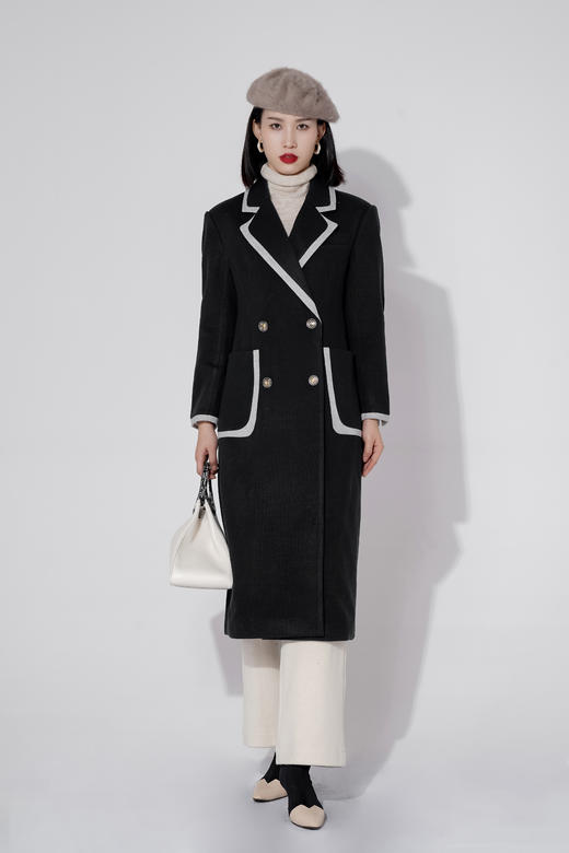 L1 臣禾西装领拼接撞色大口袋外套9203010277 商品图5