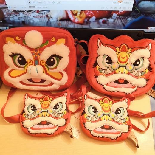 人气新年招财公仔毛绒零钱包醒狮貔貅招财红包收纳袋儿童斜挎包卡 商品图3