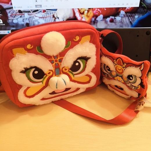 人气新年招财公仔毛绒零钱包醒狮貔貅招财红包收纳袋儿童斜挎包卡 商品图8