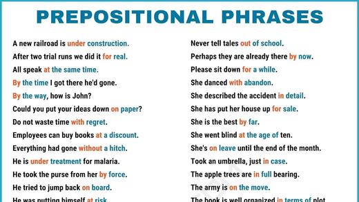 What Is A Prepositional Phrase 商品图0