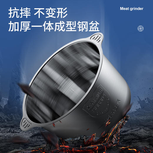 Meat grinder 维宁 304不锈钢绞肉机家用双层四刀双档搅碎机大容量全钢机身粉碎机 商品图1