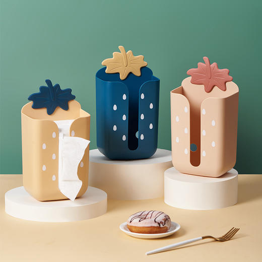 家用卡通免打孔纸巾盒不干胶无痕粘贴纸巾盒家用收纳挂壁纸巾盒 商品图2