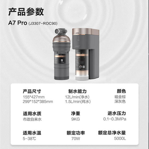 安吉尔A7Pro大水量净水器反渗透家用直饮自来水过滤器净水机 J3307-ROC90 商品图6