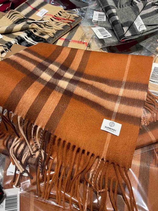 burberry专柜级经典羊绒格子围巾-焦糖色 商品图2