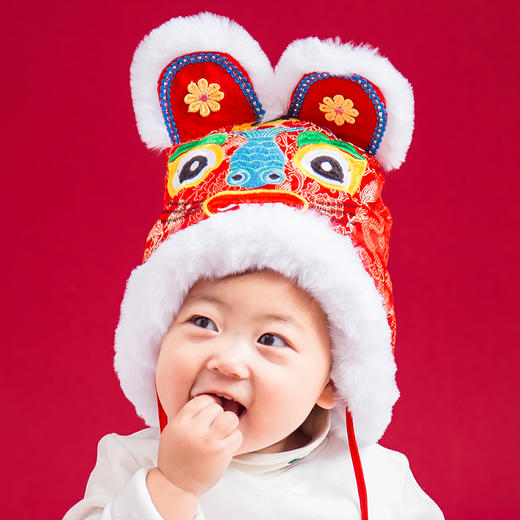 手艺人手工缝制宝宝虎头帽 商品图9