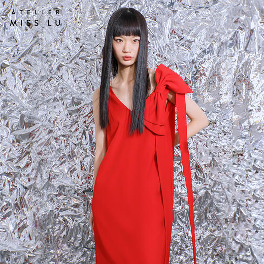 【Joyce 】蝴蝶结飘带设计礼服连衣裙/0000418 商品图1