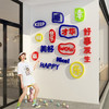 网红打卡拍照墙 创意奶茶店墙壁装饰甜品咖啡厅玻璃门贴 商品缩略图1