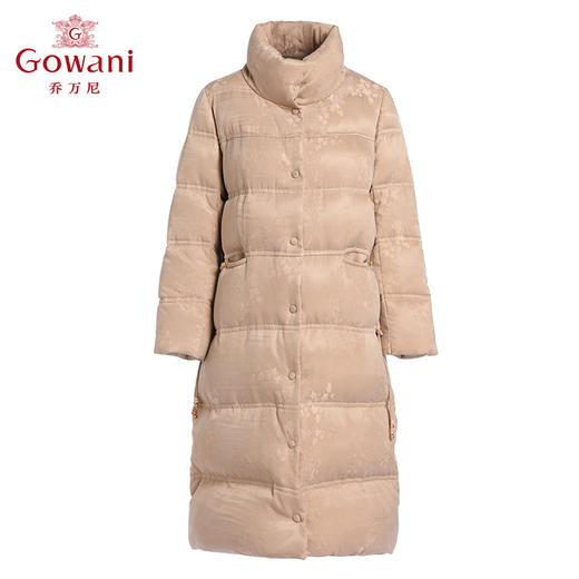 乔万尼冬中长款羽绒服90白鸭绒高级感提花EI4T597 商品图3