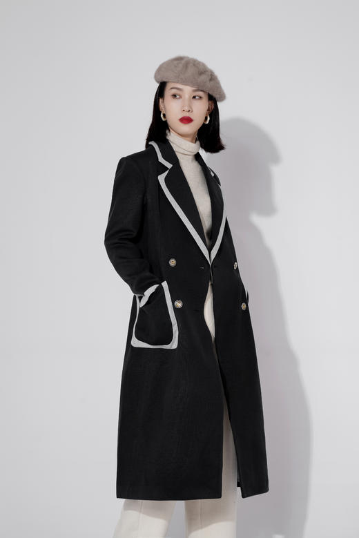 L1 臣禾西装领拼接撞色大口袋外套9203010277 商品图2