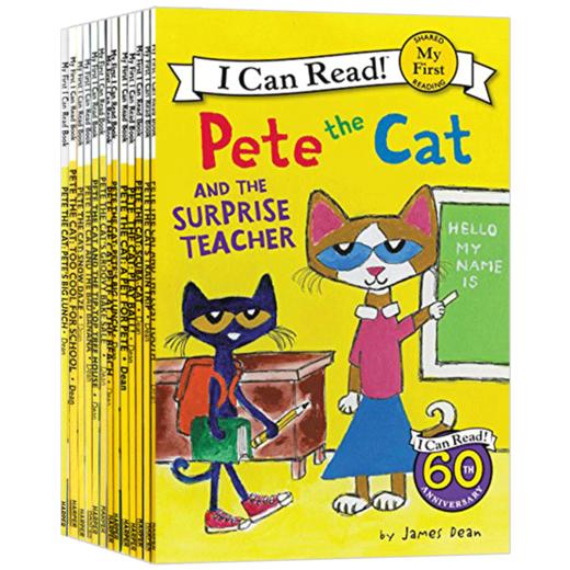 皮特猫英语绘本全套13册 英文原版绘本 Pete the Cat I Can Read 分级阅读读物初阶绘本 儿童启蒙图画故事全英语版进口书籍第一辑 商品图3