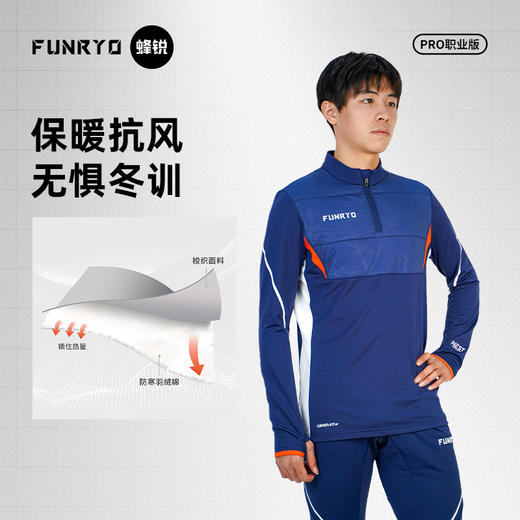 成人蜂锐鸟巢系列半拉链防寒训练服 商品图1