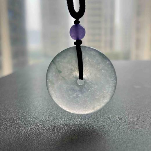 高冰种飘花翡翠大平安扣 商品图8