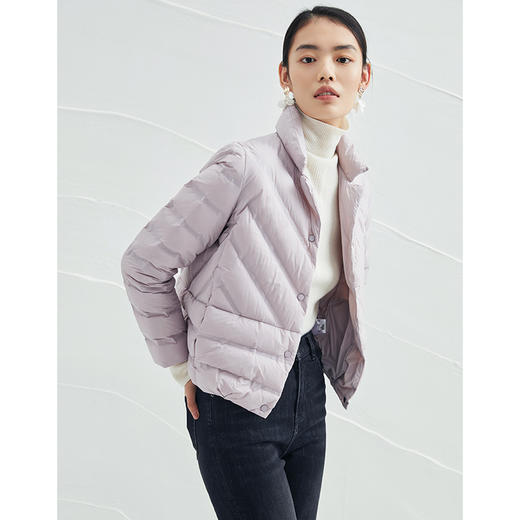 EITIE爱特爱冬季新款立领短款羽绒服时尚简约显瘦百搭保暖女D2111803 商品图11