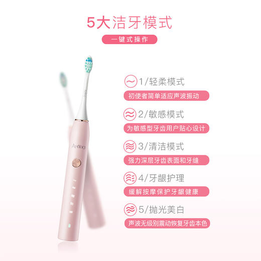 艾优成人电动牙刷 充电式男女美白声波震动自动P7文创产品 商品图3