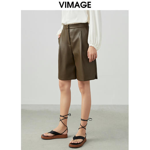 VIMAGE/纬漫纪春季新款洋气帅气显瘦垂感舒适直筒裤女裤V1705301 商品图1