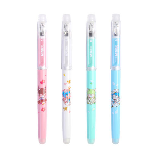 晨光可擦水性笔AKPC2802黑0.5mm大容量子弹头学生用水笔卡通笔 商品图0