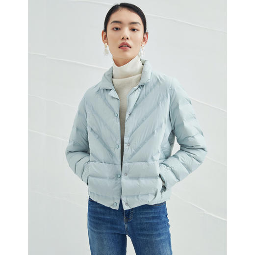 EITIE爱特爱冬季新款立领短款羽绒服时尚简约显瘦百搭保暖女D2111803 商品图6