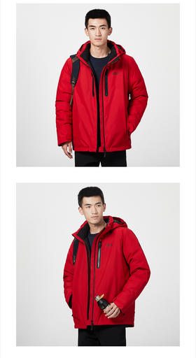 Jack wolfskin狼爪男装 2021秋冬新款运动服户外出行保暖连帽羽绒服外套5120331-2102
