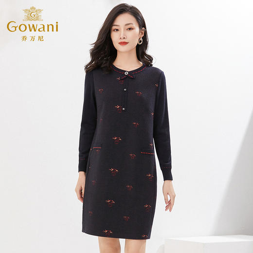 乔万尼秋冬新品羊毛针织连衣裙打底外穿显瘦百搭EI4E682 商品图2