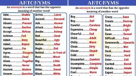 Learn 120+ Common Opposites