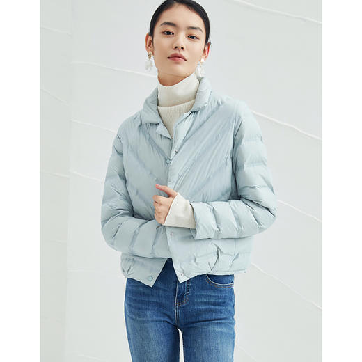 EITIE爱特爱冬季新款立领短款羽绒服时尚简约显瘦百搭保暖女D2111803 商品图7