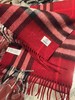 burberry专柜级经典羊绒格子围巾-酒红色 商品缩略图6