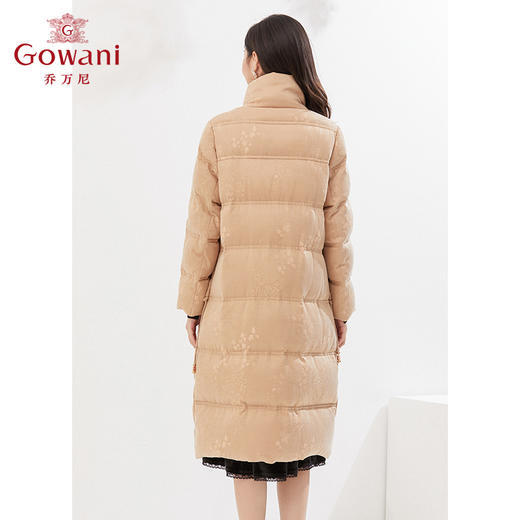 乔万尼冬中长款羽绒服90白鸭绒高级感提花EI4T597 商品图4