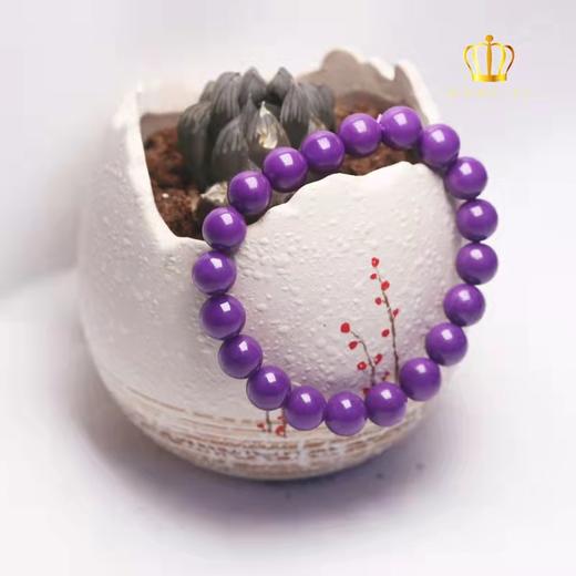 紫云母水晶手链手串 10mm 香芋紫圆润单圈水晶手串首饰饰品礼物 商品图2