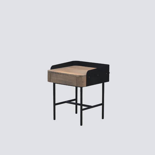 NS家居nsfurniture进口实木铁艺床头桌床头柜边柜边几NSSC-60072-NK系列 商品图0