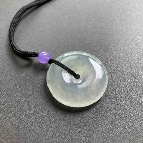 高冰种飘花翡翠大平安扣