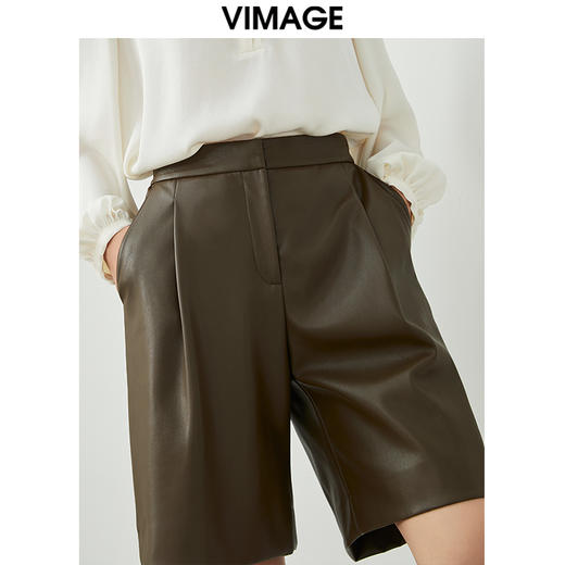 VIMAGE/纬漫纪春季新款洋气帅气显瘦垂感舒适直筒裤女裤V1705301 商品图3
