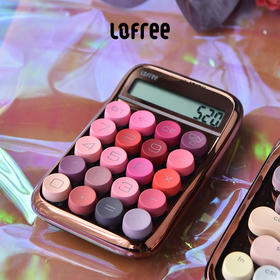 洛斐计算器糖豆小黄鸭玫瑰金圆点机械键盘计算机lofree可爱女时尚网红迷你会计办公专用蓝牙数字键 礼物文创