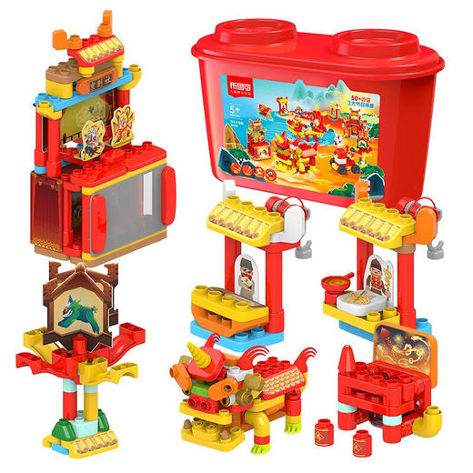 布鲁可积木80206创造大师-欢乐中国桶 商品图0