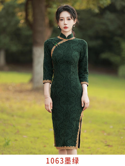 YG-1063秋季棉麻提花旗袍 改良复古中国风少女旗袍连衣裙 商品图6