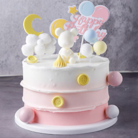 【小熊的世界】叮当CAKE爆款生日蛋糕-鲜果奶油蛋糕