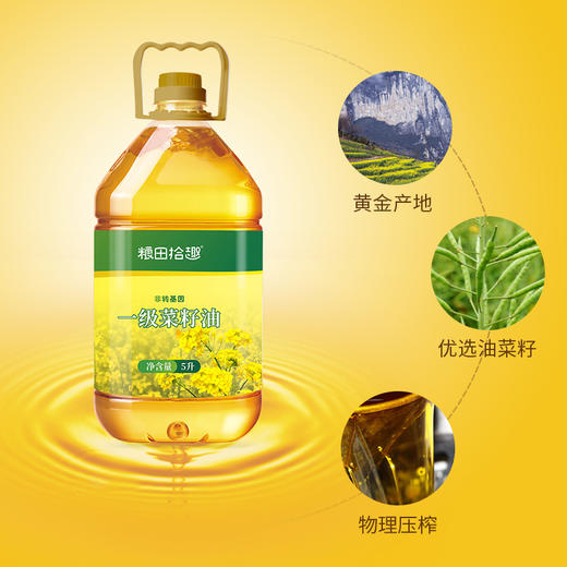 （乡村振兴商品）粮田拾趣一级菜籽油 5L 商品图2