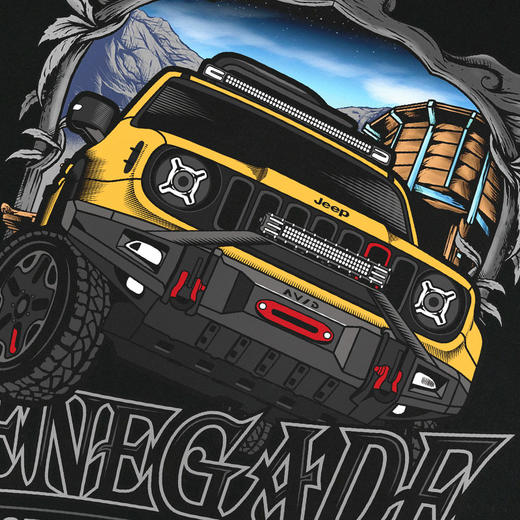 JEEP自由侠越野车印花图案圆领套头卫衣毛圈合体版型潮男秋冬衫 NMT-1776 商品图2