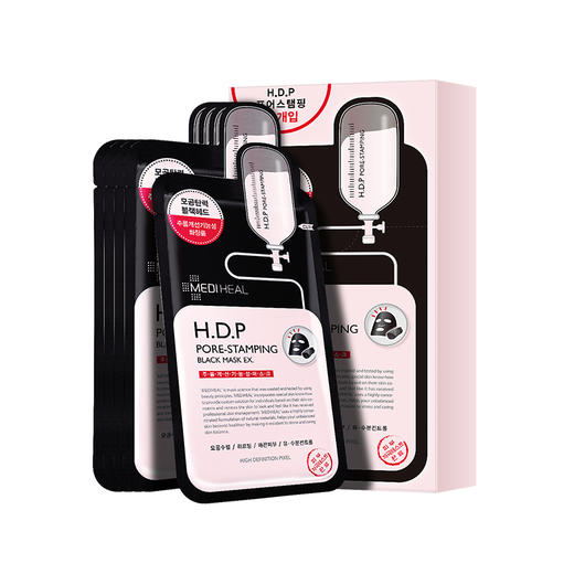 【中欧班列精选】韩国美迪惠尔弹力黑炭矿物面膜10片/盒 商品图0