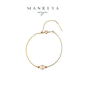 Manreya玛芮雅「以爱之名」18K注金天然淡水AK珍珠女士优雅简约手镯