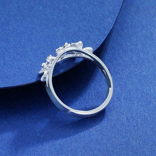 子佩集S990银【伊甸园】戒指【QFJZ001】花丝三叶花2111 商品图4