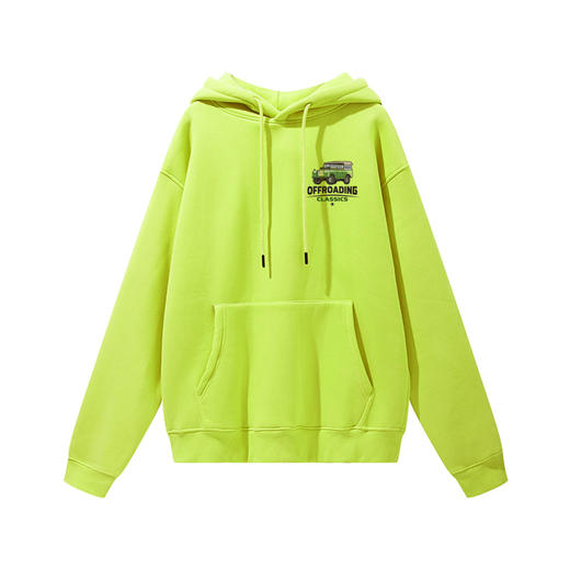 经典路虎复古车印花男士oversize大码带帽套头抓绒卫衣团队定制衫 NMT-1769 商品图1