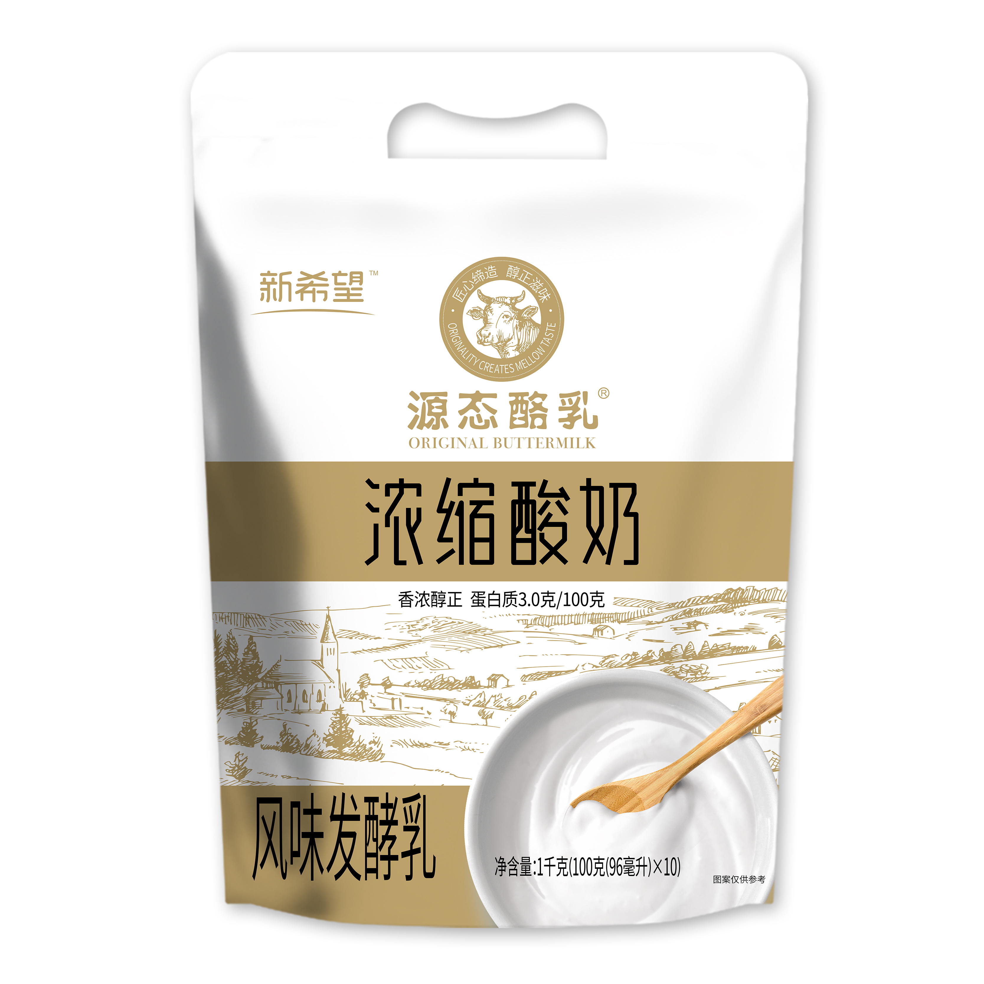 新希望巴氏袋源态酪乳浓缩酸奶100g*10