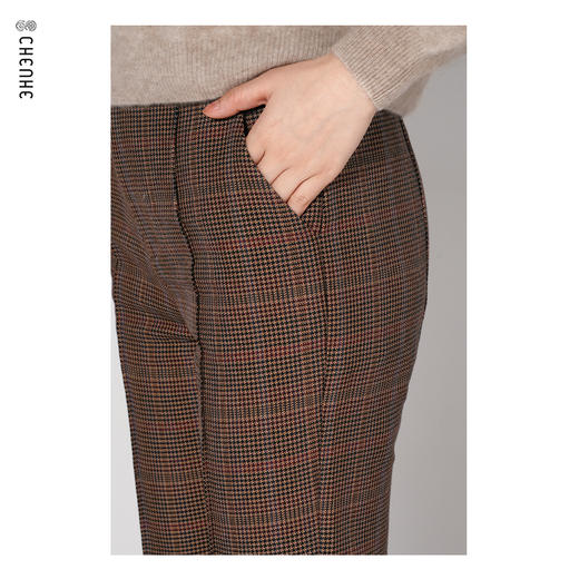 臣禾经典复古【格纹烟管裤】9203060177 商品图4
