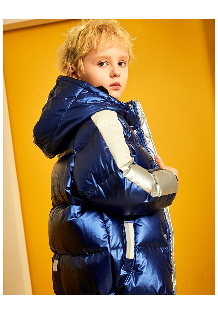 水孩儿儿童洋气羽绒服2021冬装新男女童中大童羽绒面包服