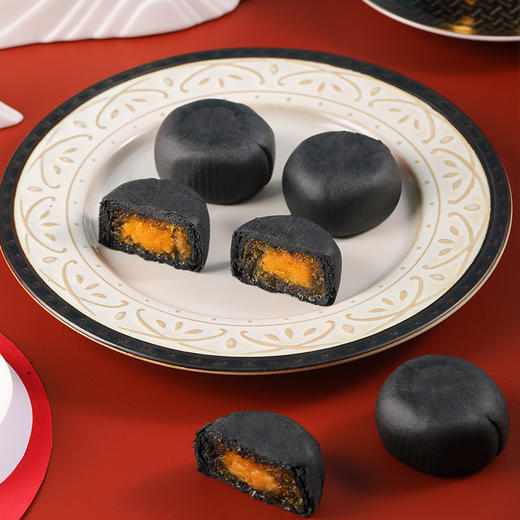 网红黑金酥 新晋网红零食 咸蛋黄酥早餐糕点心凤梨陷料一口酥 商品图2