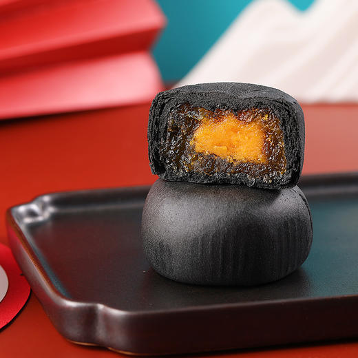 网红黑金酥 新晋网红零食 咸蛋黄酥早餐糕点心凤梨陷料一口酥 商品图3