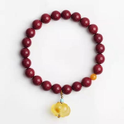 紫金砂蜜蜡手串手链 10mm 朱砂手串红色红手链 首饰饰品礼物 商品图3